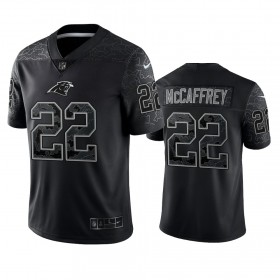 Camiseta Hombre NFL Carolina Panthers Christian McCaffrey 22 Negro Reflective Limited